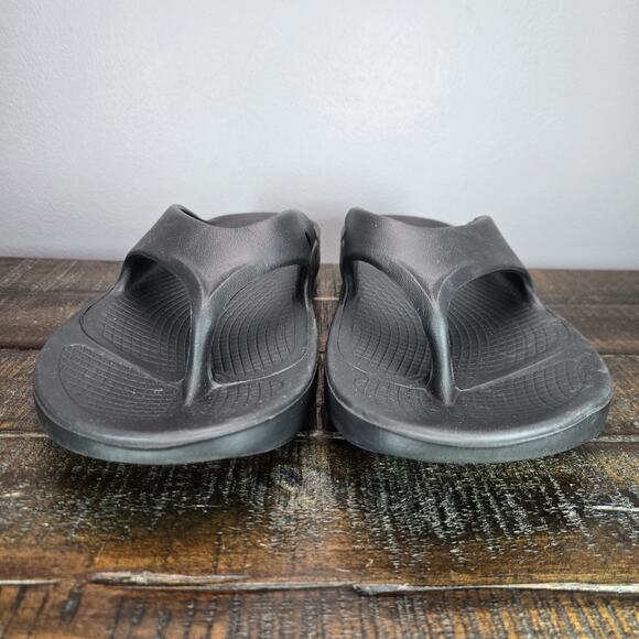 Oofos Ooriginal Mens Size 11 Recovery Slip-On Flip Flops Beach Sandals Black - Picture 3 of 11